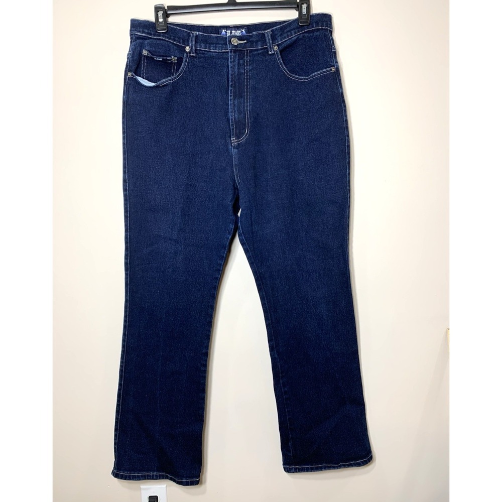 HI Jeans Womens 22 Blue Straight Leg 36X30 Vintage 90s Denim Stretch‎ Western